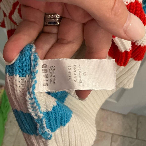 Staud Oversized Hampton Striped Sweater sz large - Picture 5 of 6